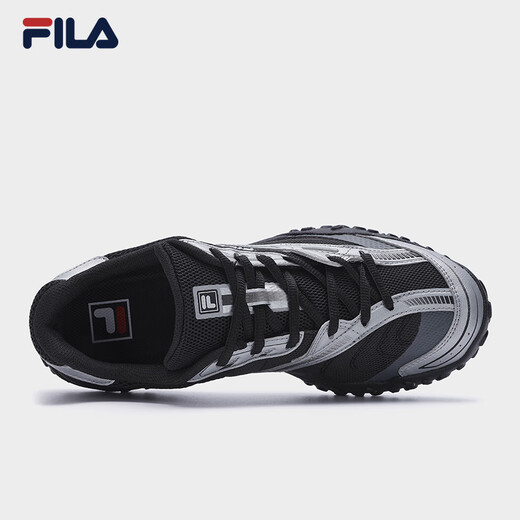 
FILA [Yi Yang Qianxi's same style] Men's shoes, German training shoes, sports shoes, 2025 summer new jump shoes casual shoes, black/gray silver-BG 41