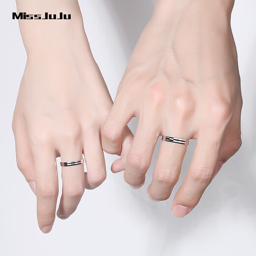 Miss JuJu PT950 platinum ring for men and women, platinum couple ring, wedding engagement ring, plain ring ring, live single, about 3.2g, more refunds based on actual delivery