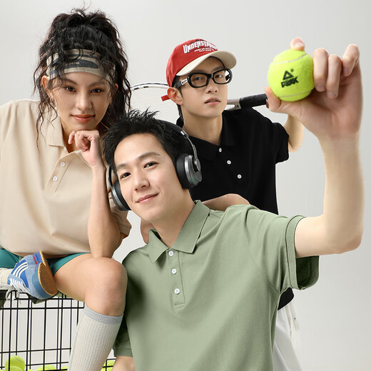 JEEP SPIRIT Jeep polo shirt men's t-shirt summer casual lapel business quick-drying breathable short-sleeved men's fashion Khaki XL