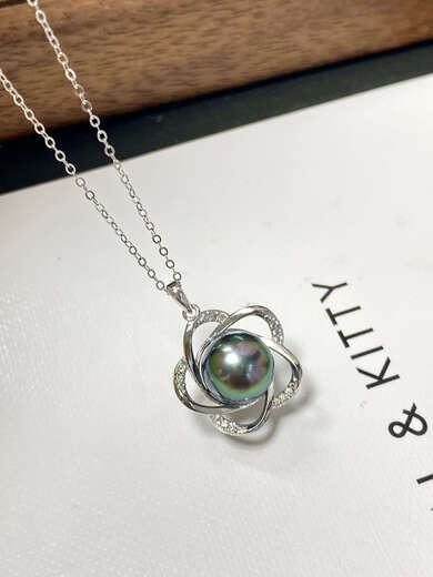 Olevo seawater Tahitian pearl necklace 9-10mm 2025 new holiday gift for your girlfriend to give your girlfriend a sense of luxury Xingyue 9-10mm