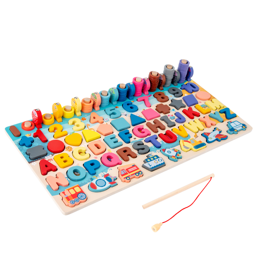 Rich Ihr Heim-Deutsch-Qualitäts-Early Early-Bildung Spielzeug digitales Baustein Puzzle für kleine Kinder, 1-2 Jahre alt, Baby verwendet Gehirne. Frühschulkönig [schönes Model + Briefe]