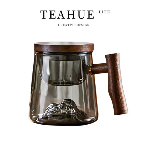 TEAHUE tea cup tea water separation bubble tea cup glass tea cup men's office cup glass high borosilicate tea cup boy gift