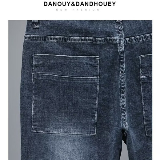 LEE KIDS summer thin denim shorts men's five-point pants loose straight mid-pants casual versatile stretch breeches T693 blue - manufacturer direct sales 28 suggested 90-100Jin [Jin equals 0.5 kg]