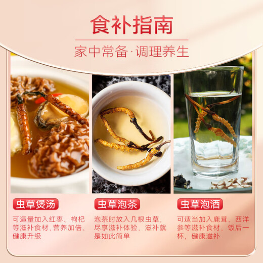 Dongyangguang Cordyceps sinensis 3-4 Wurzeln/G Neu getrockneter Cordyceps nahrhafte Geschenkbox Cordyceps Ergänzungsgeschenke an Eltern und Älteste etwa 6 Gramm [hohe Kostenleistung]