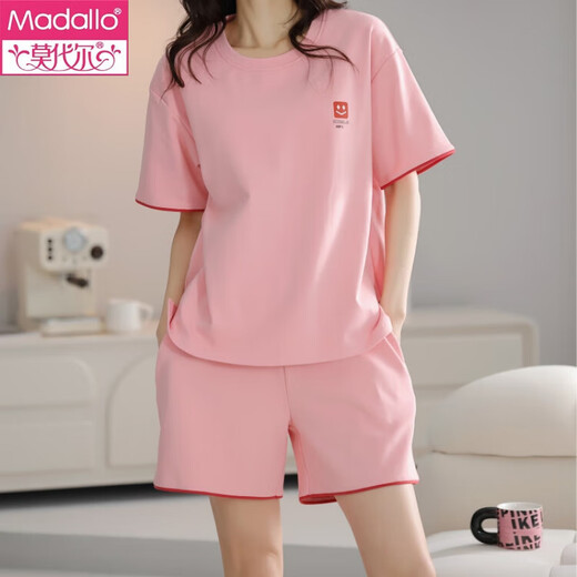 Pijamas modales Mujer Verano Algodón Pantalones cortos de manga corta Algodón fino dulce Conjunto de ropa informal para el hogar para estudiantes YZ9895 9854 M Recomendado 80-100 Jin Jin equivale a 0,5 kg de uso