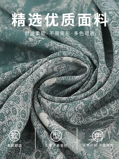 皮尔卡丹中老年女装套装女奶奶纯棉绸短袖衬衫老太太宽松妈妈装绵绸两件套 FQj5lXW687 绿色【套装】 XL  【建议80-100斤】