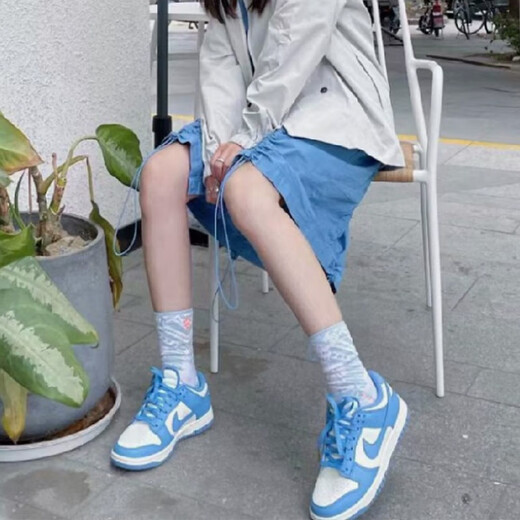 
Nike (NIKE) Nike Dunk Nike big children's shoes women's shoes 2025 summer North Carolina blue low top casual board shoes CW1590-103 CW1590-103 38