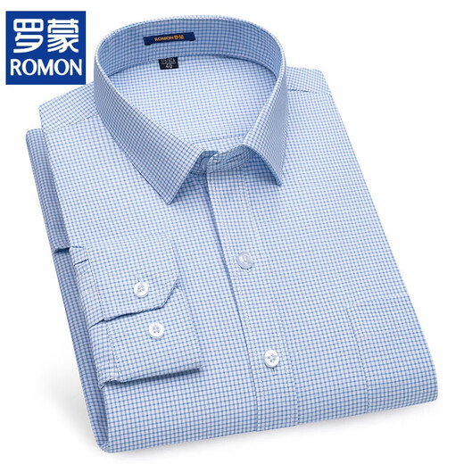 
ROMON (ROMON) spring, summer and autumn white shirt men's long-sleeved cotton formal wear professional work clothes groomsmen's wedding suit inch shirt 6628 38