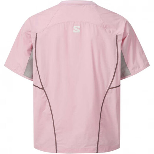Salomon uni aerotec Round Hals weich und vielseitig Mode kurzärmeliges T-Shirt, gleicher Stil für Männer und Frauen, hellrosa m