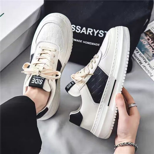 
Changxiang Huili 2025 new spring men's shoes trendy versatile sports and casual leather shoes for men's thick sole height-enhancing small white board shoes trendy shoes 9906 white and green [upgrade] 39
