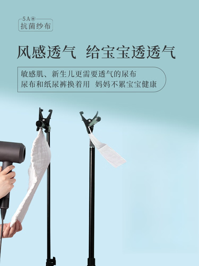 吧啦猪新生婴儿纱布尿布纯棉可洗尿戒子介训练裤男宝宝隔尿裤尿片尿布裤 6条装 5A强抗菌【条+尿e 小号:38*21cm【建议3个月内】新