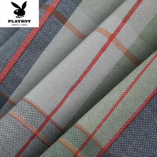 Playboy (Playboy) Sommer mittleren Alters und älteren Kurzärärmelen-Hemds Pure Cotton Lose Lose großer Daddys Plaid-Doppel-Taschenarbeit Top Tief Khaki 5009 5xl