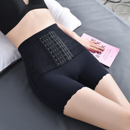 Japanese stance high waist belly lifting hip pants high waist strong belly lifting pants women postpartum shaping [2 packs 9922] black + black M (90-105Jin [Jin equals 0.5 kg])