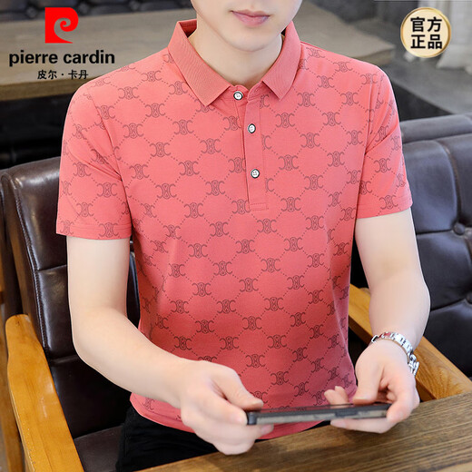 皮尔卡丹（pierre cardin）男士短袖t恤棉质修身时尚体恤棉质夏季 潮流条纹Polo衫新款夏装 W7029白色 M 90-105斤
