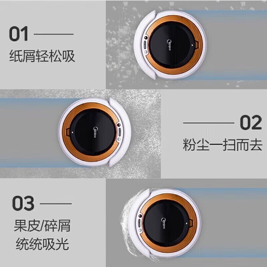 Midea Drewing Roboter Haushalte Fernbedienungsbefehlsreinigung, Staubentfernung, vollautomatische intelligente Erfassung, flexible Hindernisvermeidung Sweeper VR05F5-TY [Automatisches Aufladen + Ein-Klick-Fernbedienung]