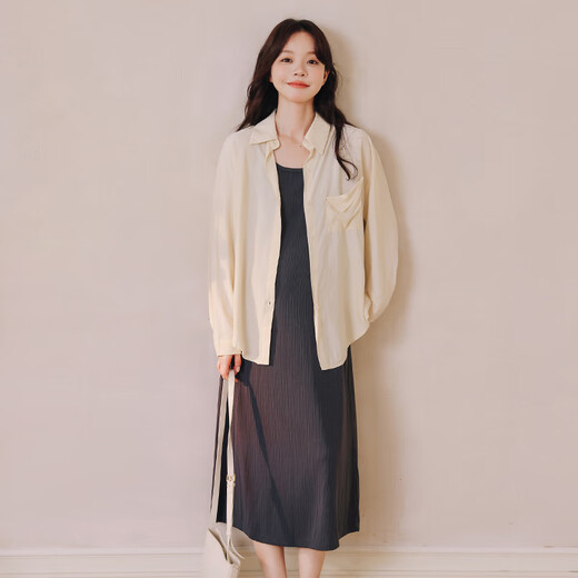 
Miduli maternity dress summer 2025 new large-size suspender skirt vest long skirt maternity dress black XL