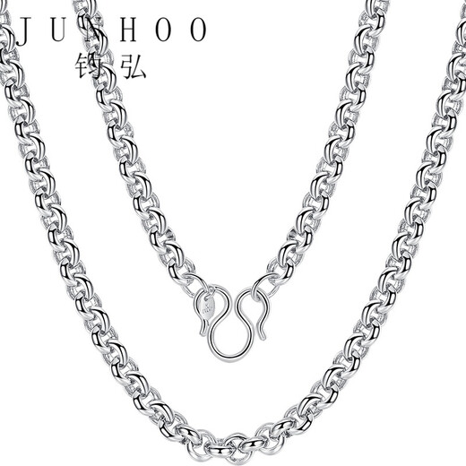 Junhong platinum necklace men's clavicle chain platinum necklace pt950 thick chain men's and women's O-shaped chain pendant length 51cm thick 3.3mm weight 19.1 0.1g