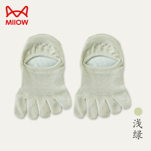 MiiOW Five Toe Socks Pure Cotton Yoga Socks Women's Non-Slip Breathable Summer Deodorant Socks T-Toe Socks Pilates Socks Women's White + Light Gray + Khaki + Black + Dark Gray (5 Pairs