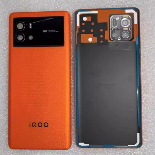 I is suitable for iqoo9 original glass back cover battery cover iqoo9Pro original mobile phone back shell rear screen tempered glass iqoo9 back cover track black AG matte with adhesive +