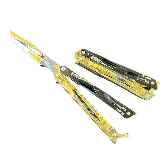Delta Operation Peripheral Polaris Blade Shadow Blade Butterfly Knife Claw Game Props Hand Knife Alloy Ornament 22cm Shadow Blade Three-piece Set-Gift Box