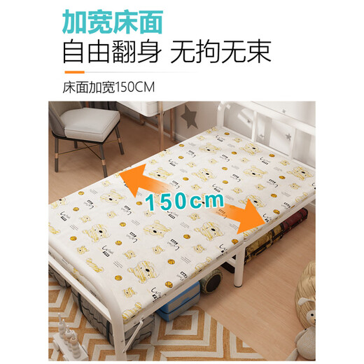 折叠床单人家用简易床办公室午睡神器宿舍午休小床出租屋成人铁床 圆管加固-120cm宽蓝条