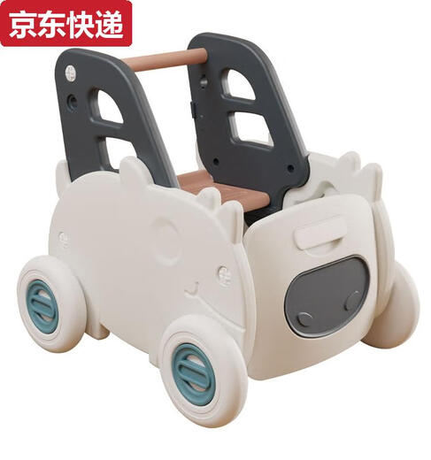 宝宝学走路神器手推车婴儿学步车助步车儿童拉车玩具推车一三岁 米白色可坐/可拉/豪华大礼包