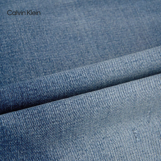 Calvin Kleinjeans 25 Frühlings- und Sommer Neue Herren-Casual-Pendler CK Hellblau Waschen Schlanke Jeans 4RB739G RG8-Denim Hell Blue 32