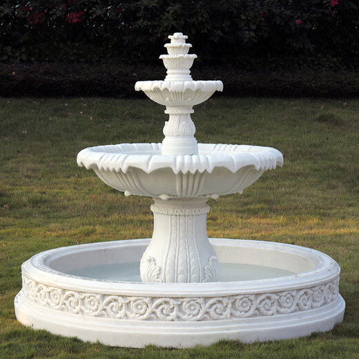 European-style flowing water fountain, outdoor courtyard garden, fish pond, fountain, landscape decoration, wedding ornaments, wishing pool, No. 18 fountain