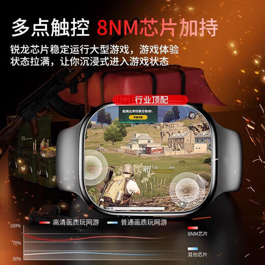 新款学生5G大屏智能电话手表少年初高中生专用插卡WIFI智能健康 曜石黑【大屏旋转摄像头APP下载可插电话卡】畅享版