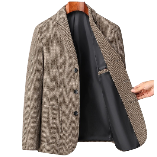 Jinlilai Business Casual Wollanzug Männer Frühling neuer Stil Männer koreanischer Stil Slim Dads Modebereich Western Jacke Trend Flaggschiff Offizielles Grau M 170/100-120jin [Jin gleich 0,5 kg]