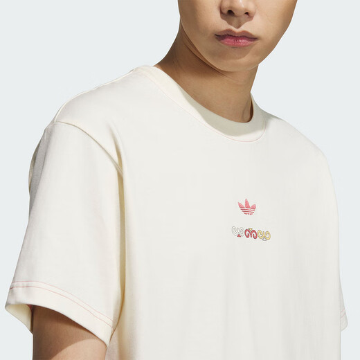 阿迪达斯 （adidas）三叶草T恤男装 2025夏季新款宽松圆领舒适运动休闲短袖T恤 KC1429 L