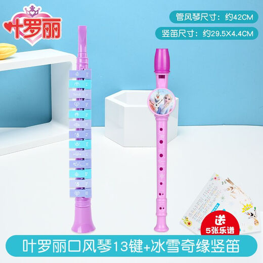 山头林村口琴儿童6-12岁幼儿园宝宝口琴口哨子小喇叭玩具可吹奏乐器 叶罗丽口风琴+冰雪竖笛乐谱