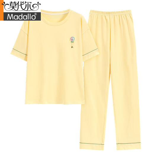 莫代尔睡衣女夏季新款夏天纯棉短袖长裤半袖春秋高级感家居服套装可外穿 CM65032【女】 Z9711 M 【建议80-100斤穿】