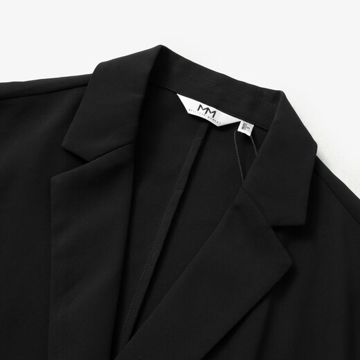 麦檬MM慵懒宽松长款黑色风衣外套商场同款春夏装5C3110021S 黑色 S