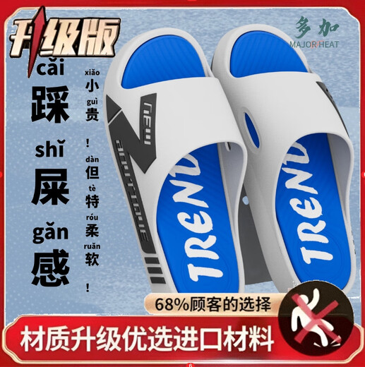 Herrenschuhen 2025 Sommer Casual Wear-Resistant Dick Sohle Outdoor Wear Home Anti-Odor Badezimmer Anti-Slip-Massage Männerpaar Gon3./junzhi3 cai677 Blau verbessertes Modell 38-39./one Größe kleiner* Sammlung