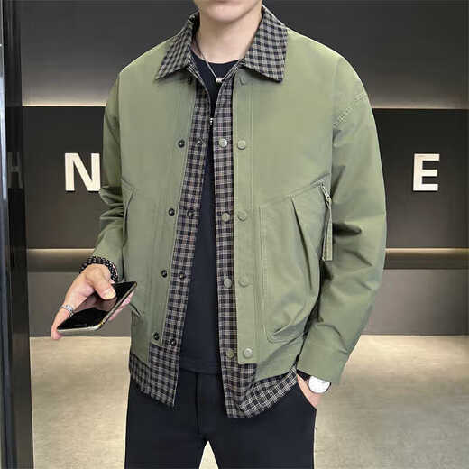 Guanmao Pei 2024 Herrenjacke gefälschter zweiteiler locker 2025 6636 Schwarz XL