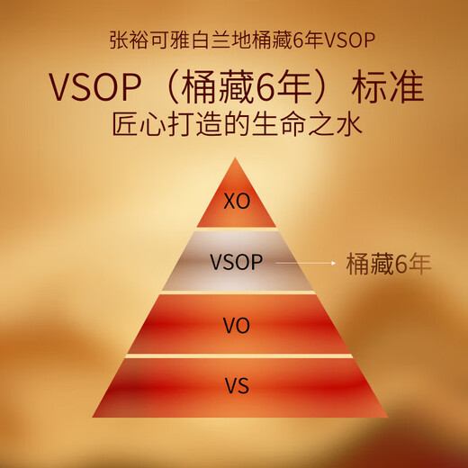 张裕可雅6年白兰地700mL 桶藏6年VSOP 高端洋酒礼盒自饮送礼 单瓶装 700mL 1盒