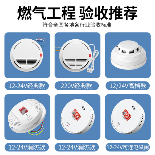 Ceiling gas alarm natural gas sensor 12V network probe wired gas detector SG-2008 220V network real estate project model normally open and normally closed