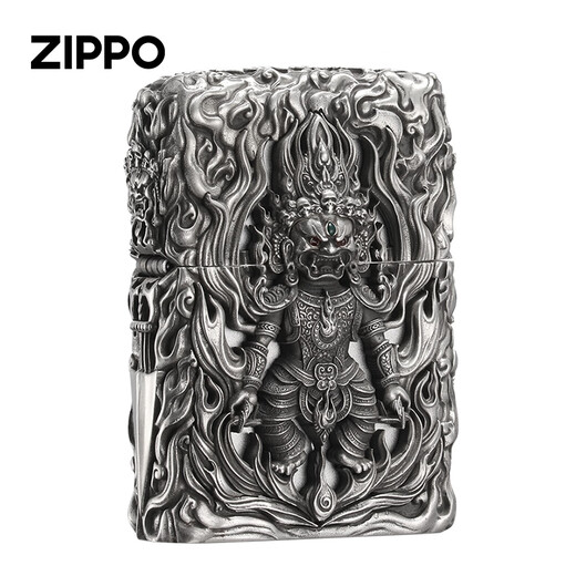 Zippo plus léger zhibao authentique Kerosène au vent armure plus légère Big Black Sky 925 Cadeau d'argent pour petit ami Big Black Sky-925 Silver [sans huile autonome] Dy9902