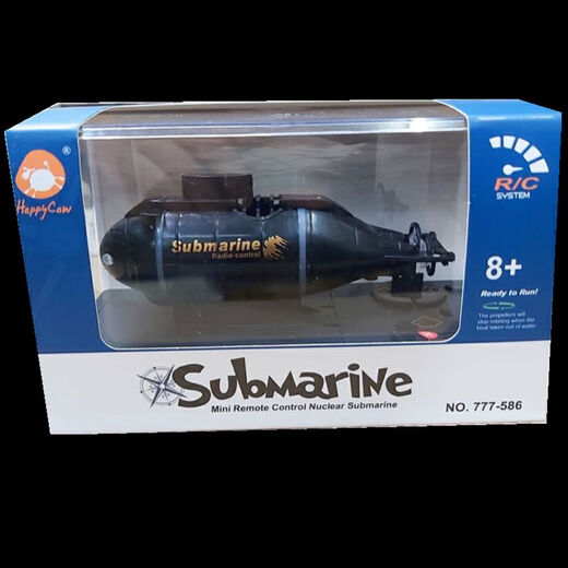 Mini de seis canales Control remoto Control submarino Modelo de juguete de agua de agua Nuclear Submarino Nuclear Pescado Agua Play Boat Boy Simulada Control remoto Submarino Nuclear Blue 3311 Estándar oficial + Cable de carga USB