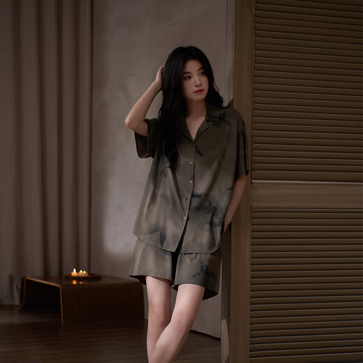 Shaqian 2025 new short-sleeved couple pajamas summer cool modal cotton men's home wear women's suit high-end