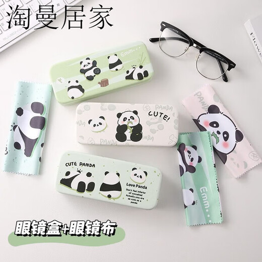贝意品可爱库洛米眼镜盒感抗压防摔便携女款眼睛盒子墨镜学生收纳盒 眼镜盒+眼镜布 (三只库洛米)