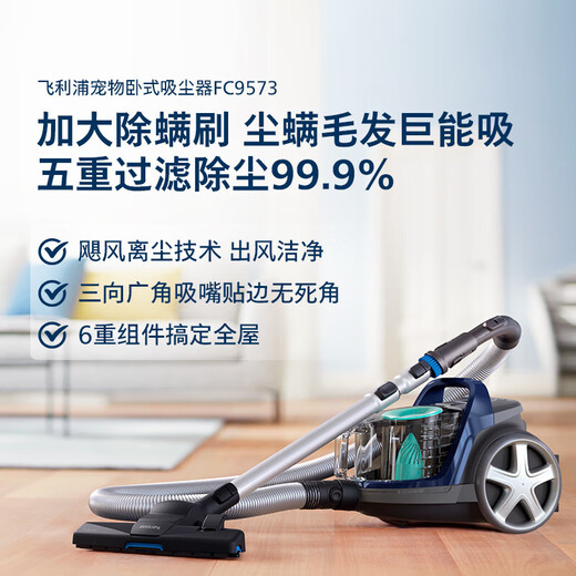 飞利浦吸尘器家用大吸力除螨无线手持式地毯吸尘机FC8632/9735/9573 FC9573 C类机（95新-试用样机）
