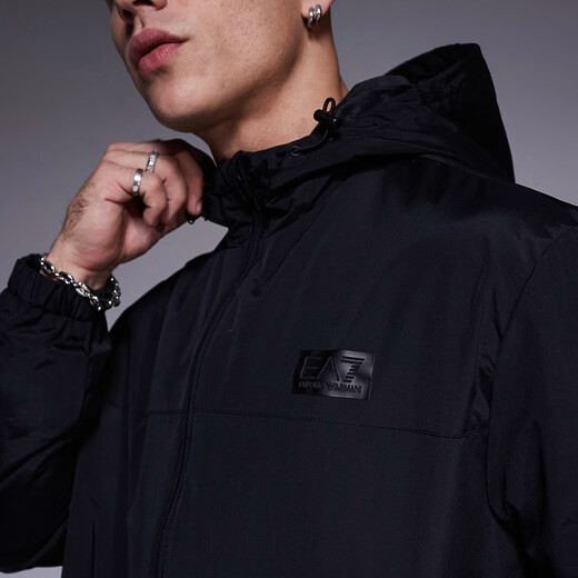 ARMANI/Armani EA7 Men's Fashion Casual Hooded Jacket 7M000155 AF13549 Black UC001 L