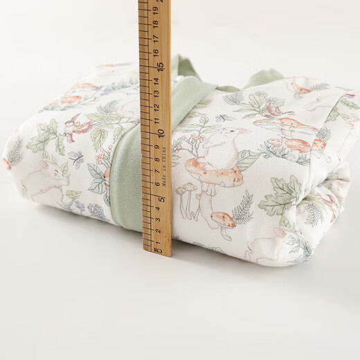 Baby sleeping bag 120g quilted baby pajamas newborn zipper type warm removable sleeves split-leg sleeping bag Forest Story 120g cotton split-leg sleeping bag 100cm
