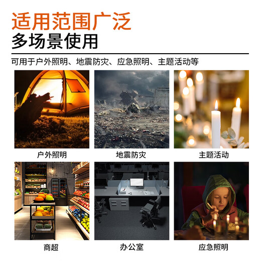 Mandelai emergency lighting candle white 10-pack smokeless old-fashioned straight wax experimental daily power outage earthquake 2*20cm