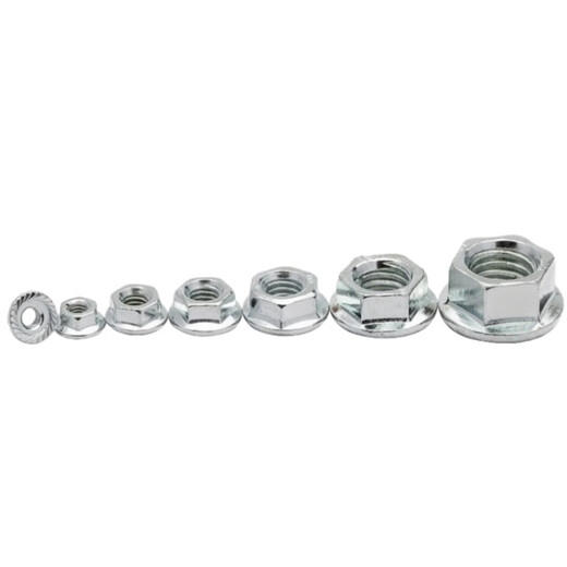XMSJ Steel Galvanized Flange Nut Flange Hexagon Nut Anti-slip Anti-loosening M3M4M5M6M8M10M12 M8 About 9918 threads About 87 Jin [Jin equals 0.5 kg]