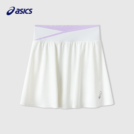 Asics/ASICS Children's Wear 25th Summer New Girls Reflective Print Contrast Color Stretch Sports Knitted Skirt 0001 White 130