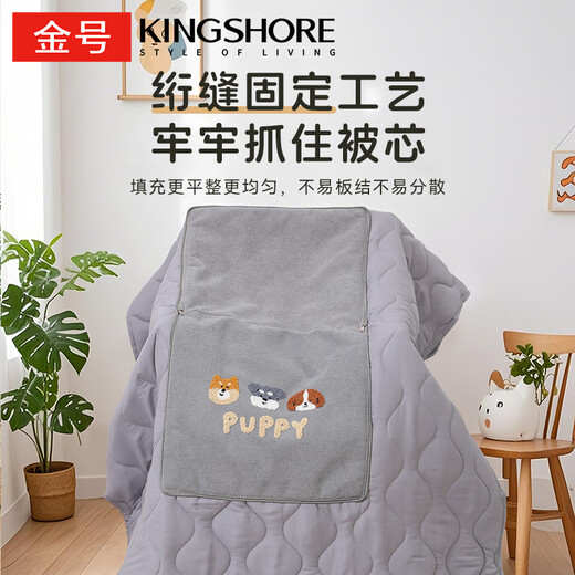 Gold pillow and quilt dual-purpose office pillow and blanket 2-in-1 car pillow and quilt sofa cushion gray