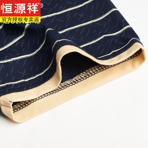 恒源祥爸爸短袖t恤男装夏装50岁60男士中年上衣服棉款夏季中老年人爷爷 CJ9928藏青 M 165/48